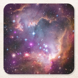 Galactic Rymden Lila Nebulae Underlägg Papper Kvadrat