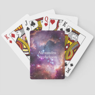 Galactic Rymden Lila Personlig Spel Kort