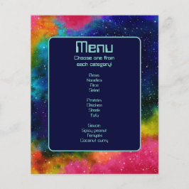 Galactic Sci-Fi Bröllop-menyn