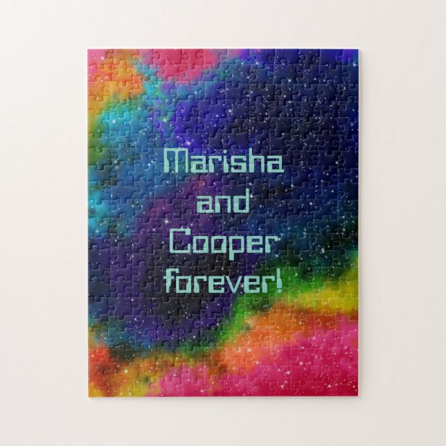 Galactic Sci-Fi Bröllop Puzzle Pussel (Vertikal)