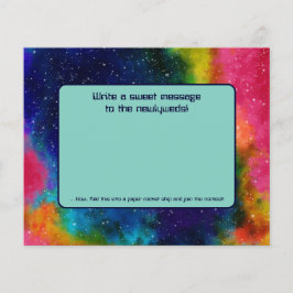 Galactic Sci-Fi Bröllop Rocket Frakt Tävling Pappe