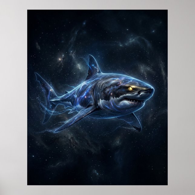 Galactic Shark Star Abyss Poster (Framsidan)