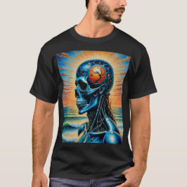 Galactic Skull Sunset Ocean Shirt T Shirt