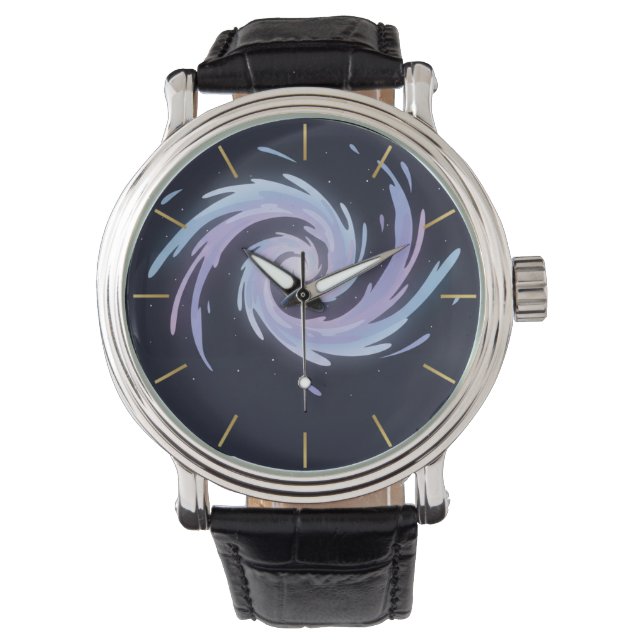 Galactic Spiral Galaxy Watch Cosmic Nebula Space  Armbandsur (Framsida)