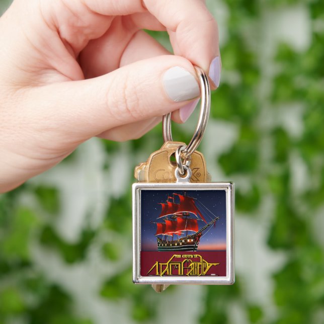 "Galactic Staravy Crew: Bolely Go than" Fyrkantig Silverfärgad Nyckelring (Hand)