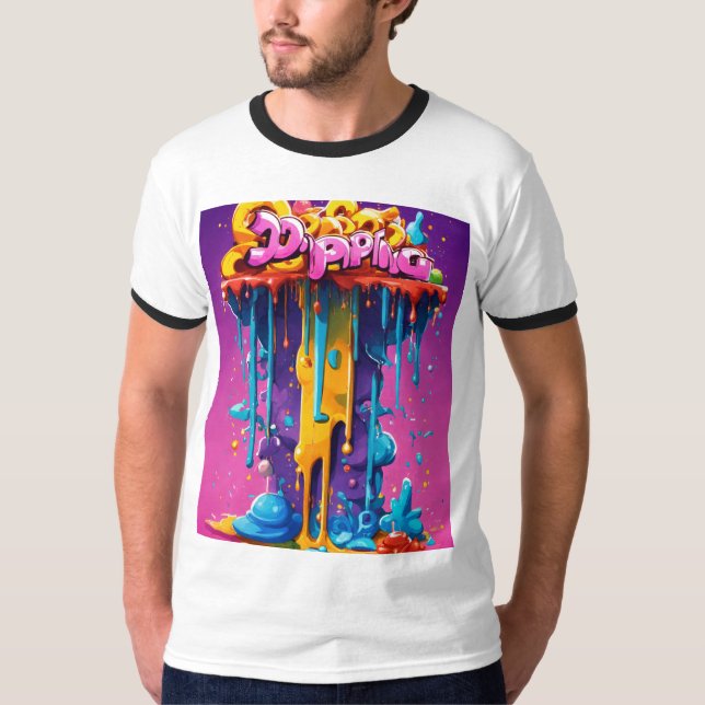 Galactic Swirl: Gravity-Thned T-Shirt (Framsida)