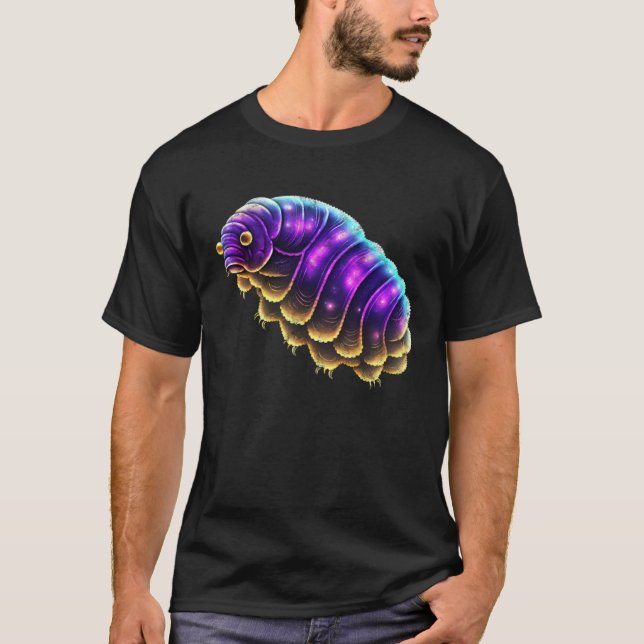Galactic tardigrade universe cosmos water bear vin t shirt (Framsida)
