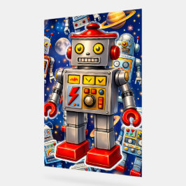 Galactic tin robot space adventure