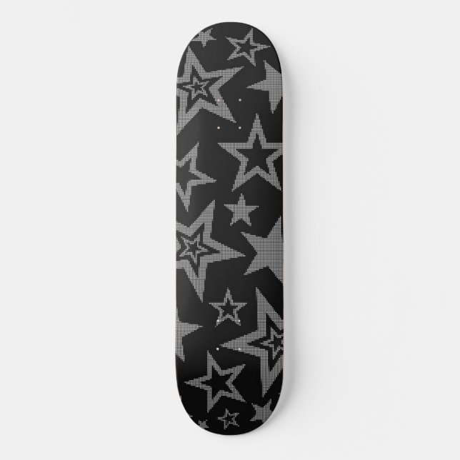 "Galactic Vibes Skateboard: Ride between Stars" Mini Skateboard Bräda 18,5 Cm (Framsida)