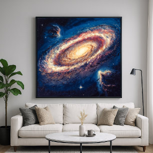 Galactic Vortex - Cosmic Illustration Art Stil Poster