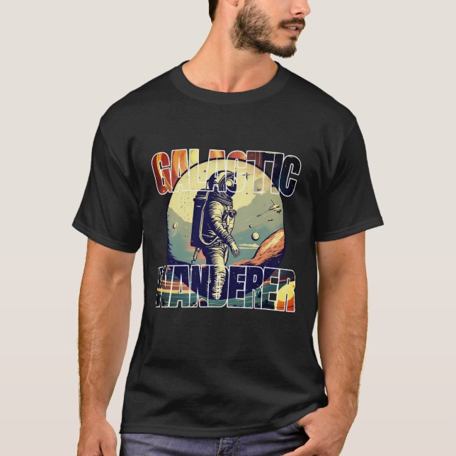 Galactic Wanderer Space Travel T-Shirt (Framsida)
