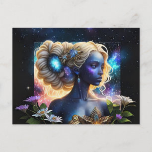 *~* Galactic Women Fantasy Cosmic AP58 Galaxy Helg Vykort