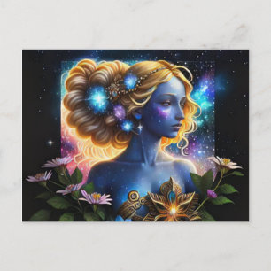 *~* Galactic Women Fantasy Cosmic AP58 Galaxy Helg Vykort