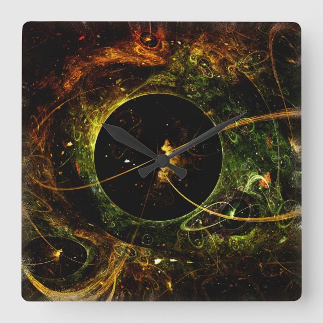 Galactica utrymme reser science fiction fyrkantig klocka (Framsida)