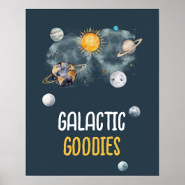 Galactice Goodies Galaxy Rymden Birthday Poster