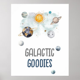 Galactice Goodies Galaxy Rymden Birthday Poster