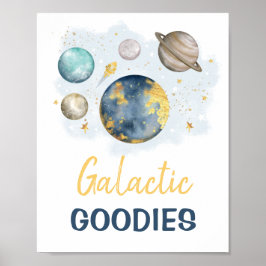 Galactice Goodies Rymden Galaxy Boy Birthday Poster