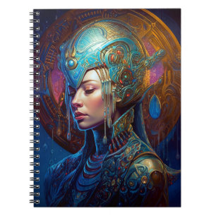 Galactice Queen Science fiction Fantasy Art Anteckningsbok