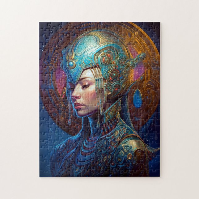 Galactice Queen Science fiction Fantasy Art Pussel (Vertikal)