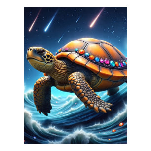 Galactice Sea Turtle Fototryck