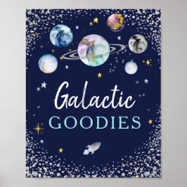 Galactiska Goodies Space Galaxy Birthday Poster