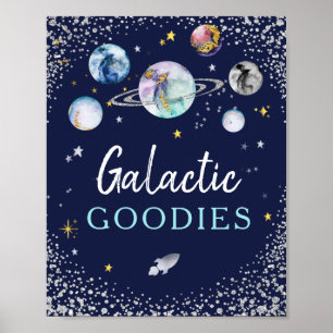 Galactiska Goodies Space Galaxy Birthday Poster