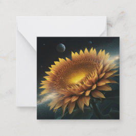 Galactiskt Garden: Surreal Sunrosart Anteckningskort