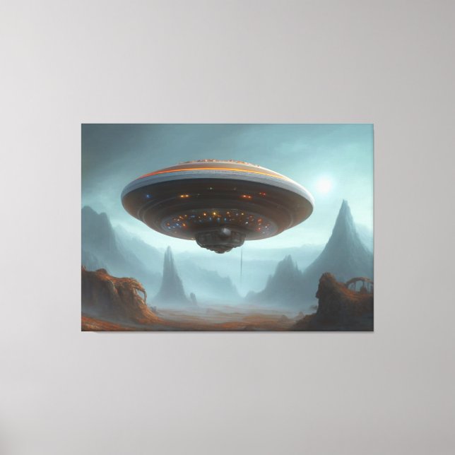 Galactiskt UFO-Kanvastryck Canvastryck (Framsida)