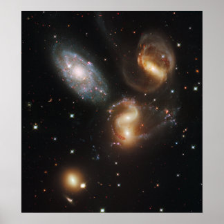 Galactiskt vrak i Stephan's Quintet Poster
