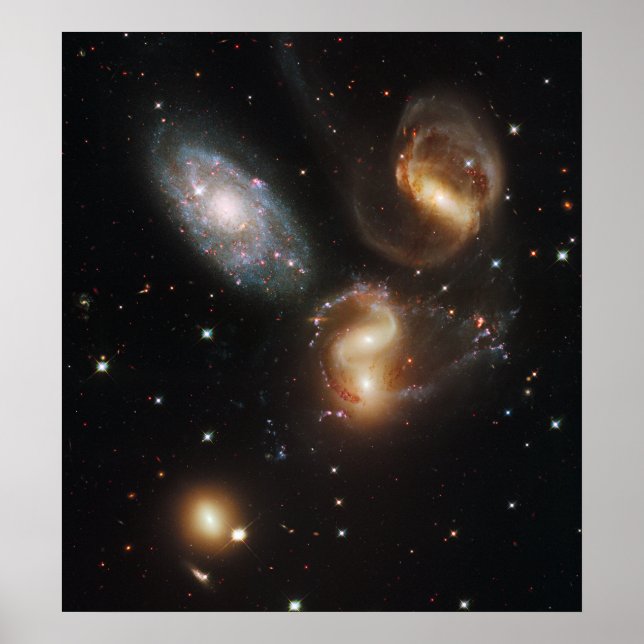Galactiskt vrak i Stephan's Quintet Poster (Framsidan)