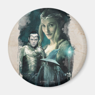 Galadriel, ELROND™ och Gandalf-grafik Magnet