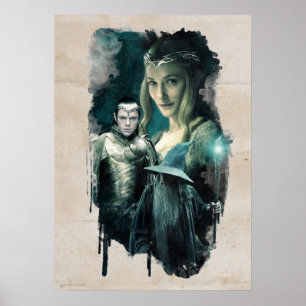 Galadriel, ELROND™ och Gandalf-grafik Poster