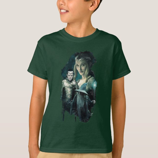 Galadriel, ELROND™ och Gandalf-grafik Tee Shirt (Framsida)