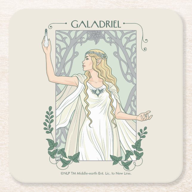 Galadriel Light of Valinor Graphic Underlägg Papper Kvadrat (Framsidan)