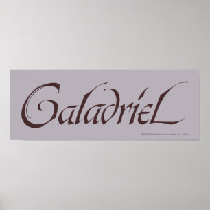 Galadriel Namn Solid Poster