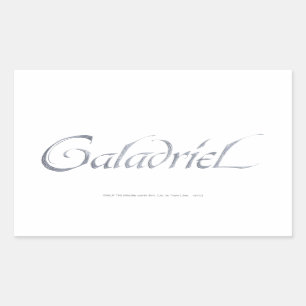 Galadriel Namn Texturerad Rektangulärt Klistermärke