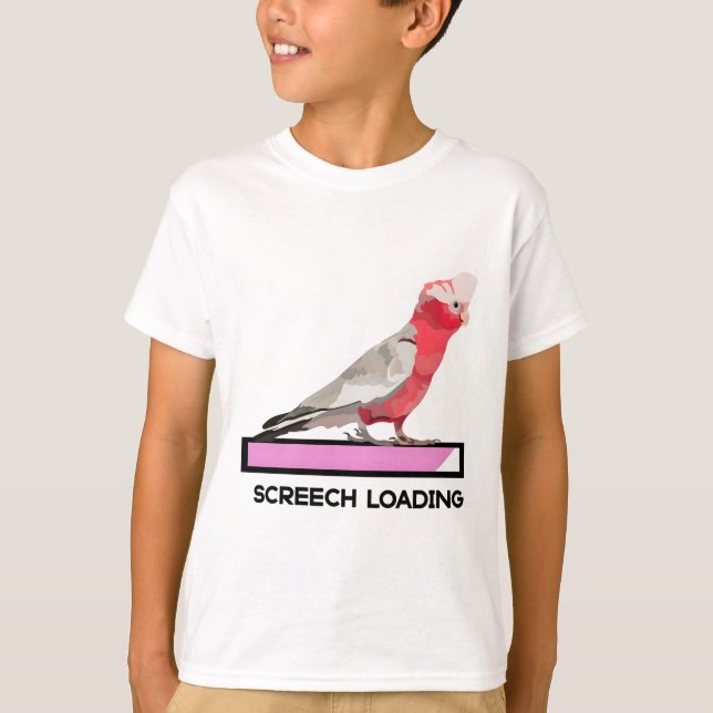 Galah: Österrikes vibrant Rosa och Grått Cockatoo T Shirt (Framsida)