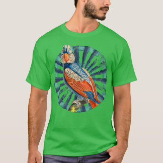 Galah Parrot Retro Circle Wheel Design T Shirt