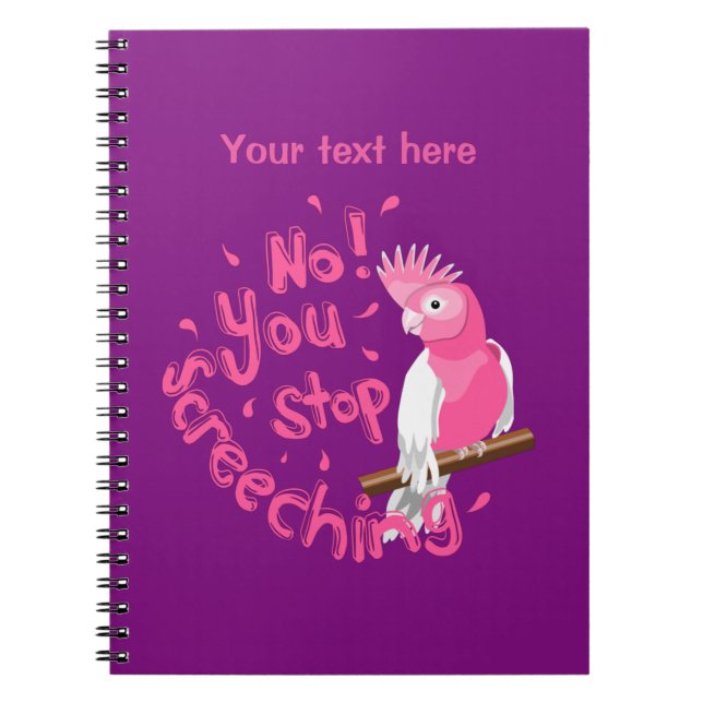 Galah Screeching Anteckningsbok (Framsidan)