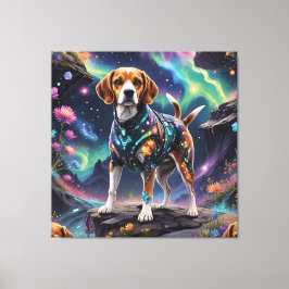 „Galaktischer Beagle: Kosmischer Lauf“ Canvastryck