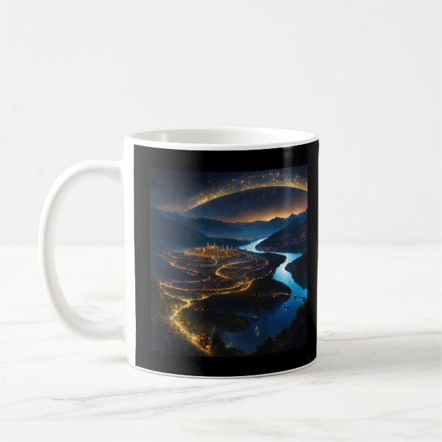 Galaktisk Chic: Anpassat rymdtema Kaffemugg (Vänster)