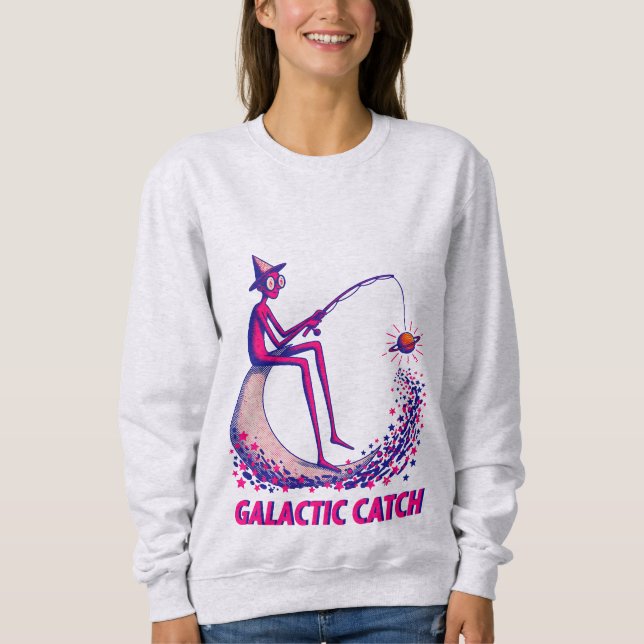 Galaktisk fångst-illustration – Månfiske & Glowi T Shirt (Framsida)