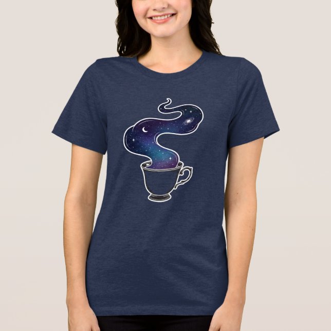 Galaktisk Natt Himmel Kopp T Shirt (Framsida)