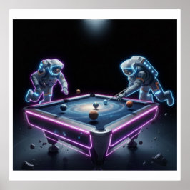 Galaktisk Poolnatt – Astronauter som spelar Kosmis Poster