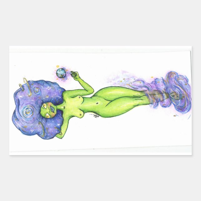 galaktisk rektangulärt klistermärke (Framsida)