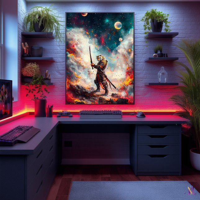 Galaktisk Tiger Samuraj – Kosmisk Svärdmästare Poster (Skapare uppladdad)