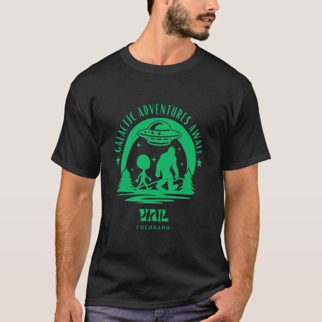 Galaktiska äventyr väntar Vail Colorado T Shirt (Framsida)