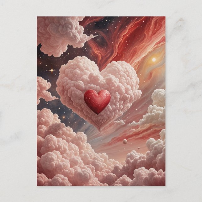 Galaktiskt hjärta helg vykort (Framsida)