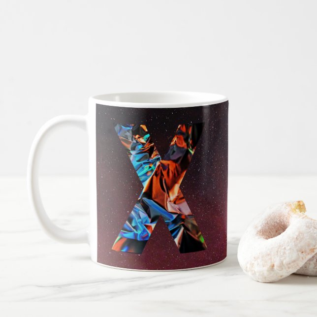 Galaktiskt Prism Initial X Mugg (Med munk)