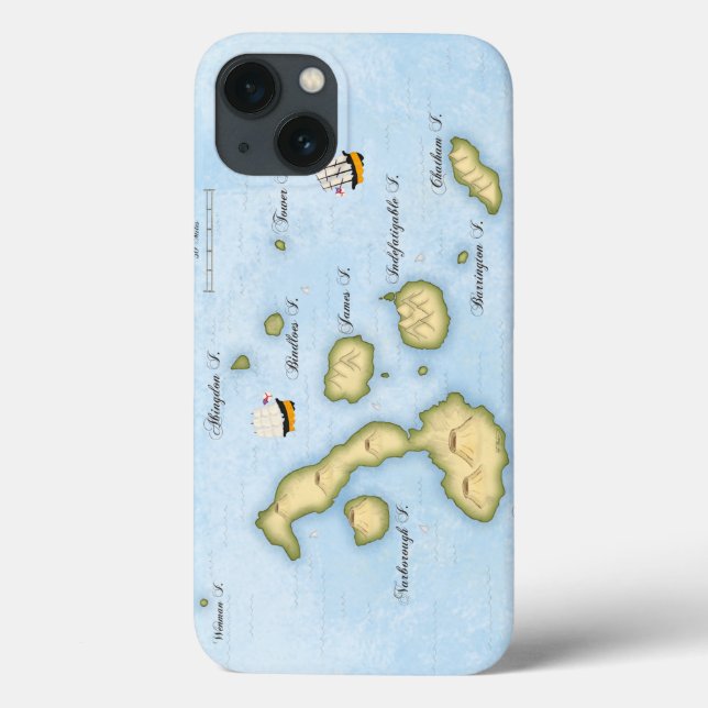 Galapagos Archipelago Nautical Karta med Fraktaser (Baksida)